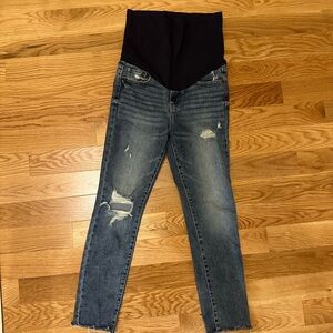 Stylish Blue Denim Maternity Jeans